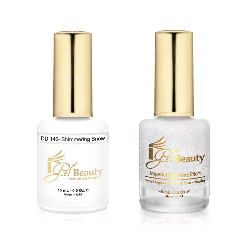 igel dd matching duo dd146 is a white shimmer gel polish classique nails beauty supply inc