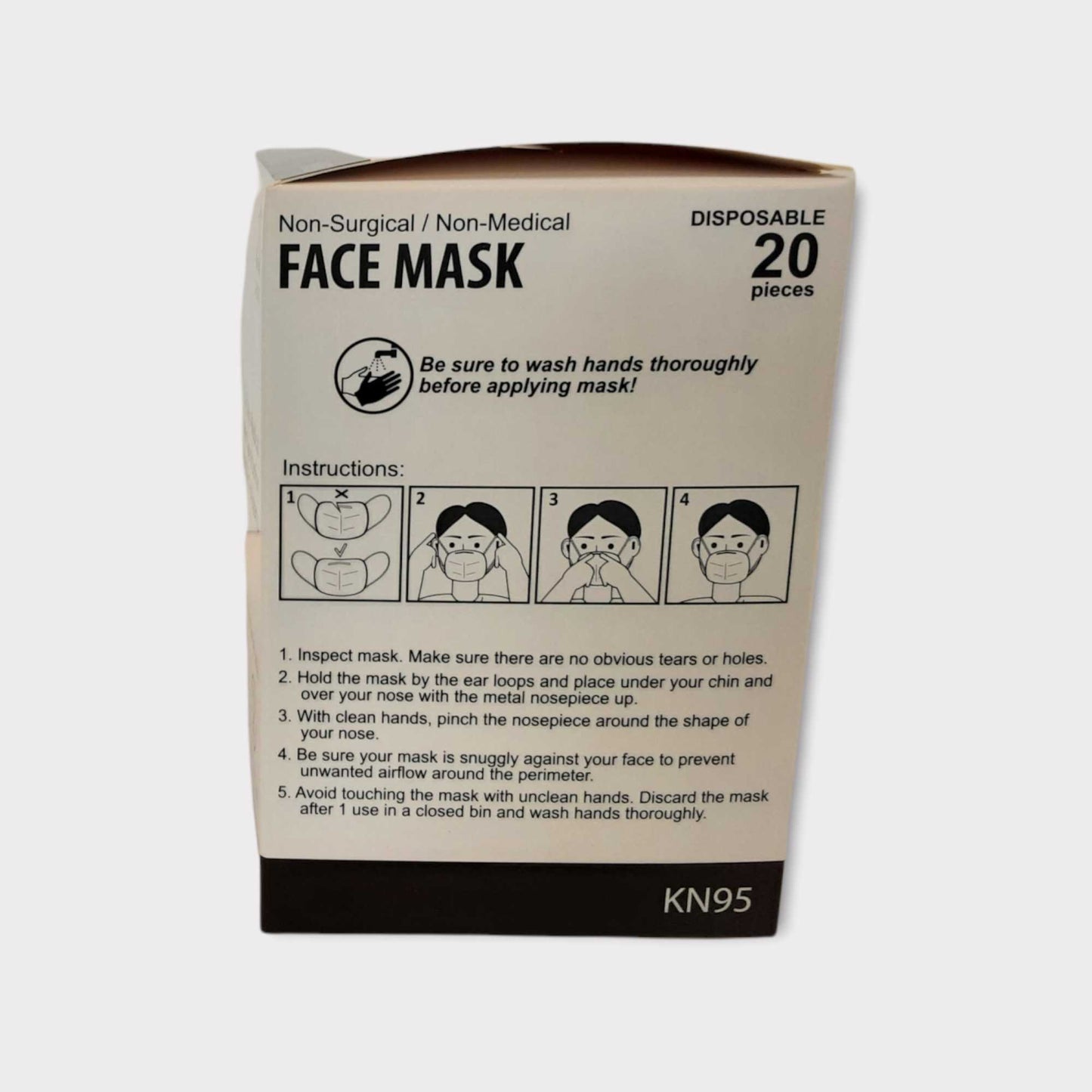 KN95 Face Mask White (Box of 20) Classique Nails Beauty Supply Inc.