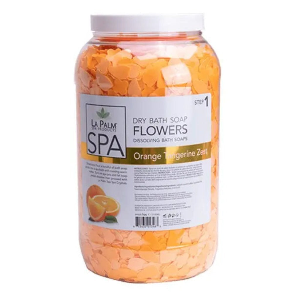 wholesale soap supplies canada La Palm Dry Bath Flower Soap - Orange Tangerine Zest