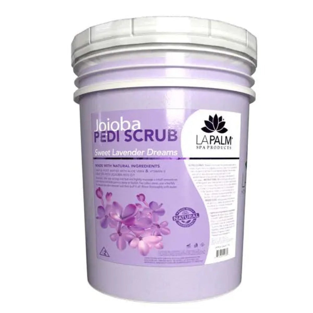 La Palm Pedi Gel Scrub Sweet Lavender Dreams 5 Gallon, pedicure vancouver​, pedicure colors​, pedicure halifax, pedicure red deer​