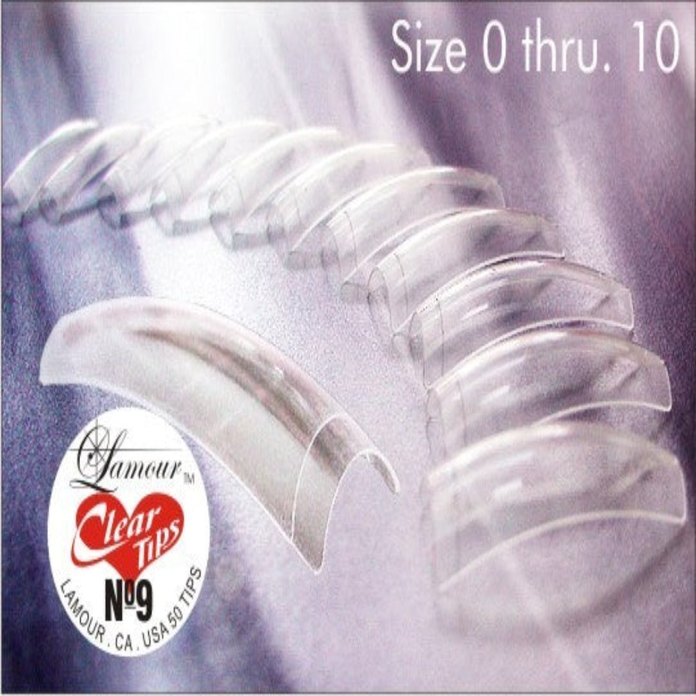 Lamour Clear Tips Size #5 (Bag of 50) Classique Nails Beauty Supply Inc.