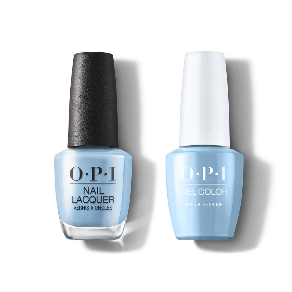 opi gel polish & matching opi nail lacquer N87 Mali-blue Shore 