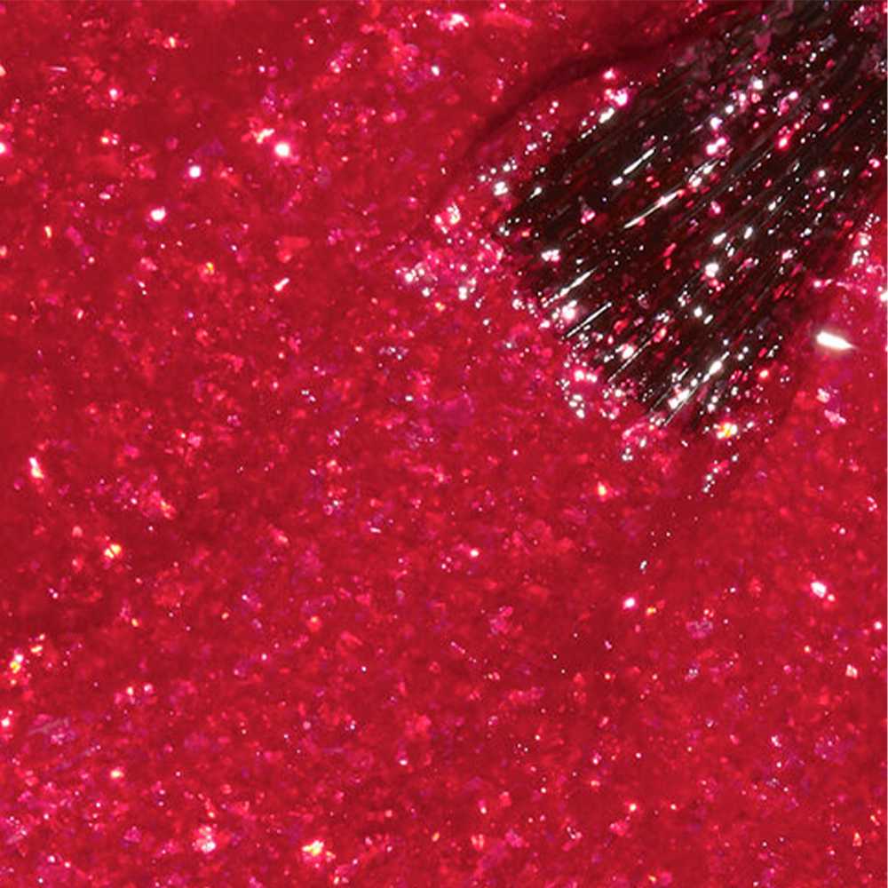 red glitter nails