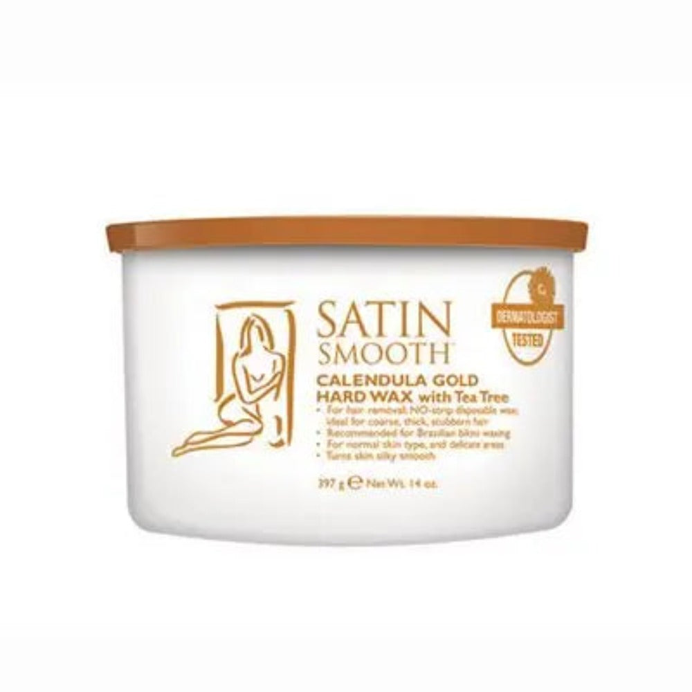 hard wax canada, Satin Smooth Hard Wax - Calandula Gold 14oz | Best Hair Removal Wax