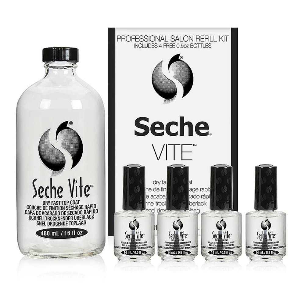 Seche Vite Top Coat Nail Polish Refill 16oz - Nail Supply For U