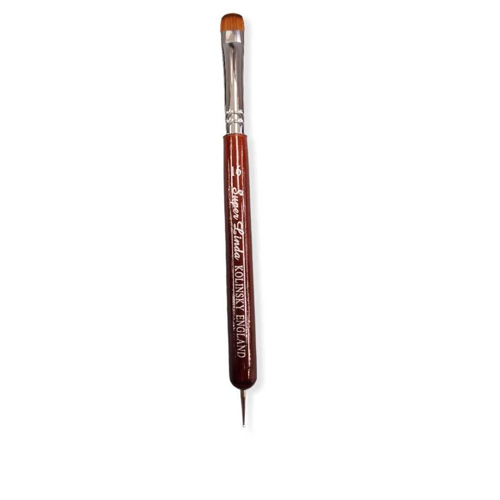 Super Linda French Brush w/ Dotting Tool - Brown #16 Classique Nails Beauty Supply Inc.