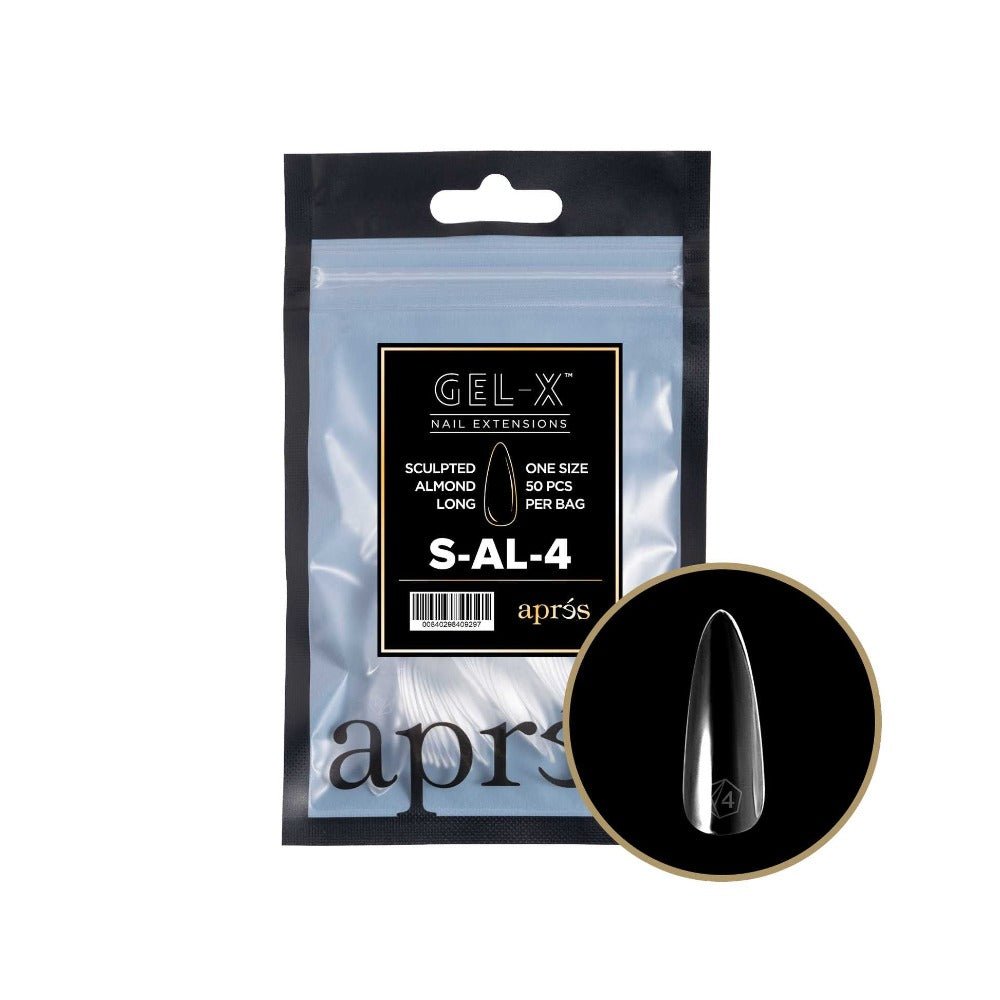 Apres Gel-X Refill Tips 2.0, good press on nails, Almond Long, long almond nails