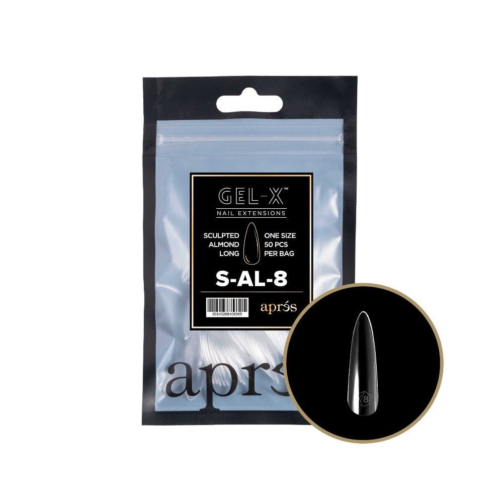Apres Gel-X Refill Tips 2.0, good press on nails, Almond Long, edgy almond nail designs