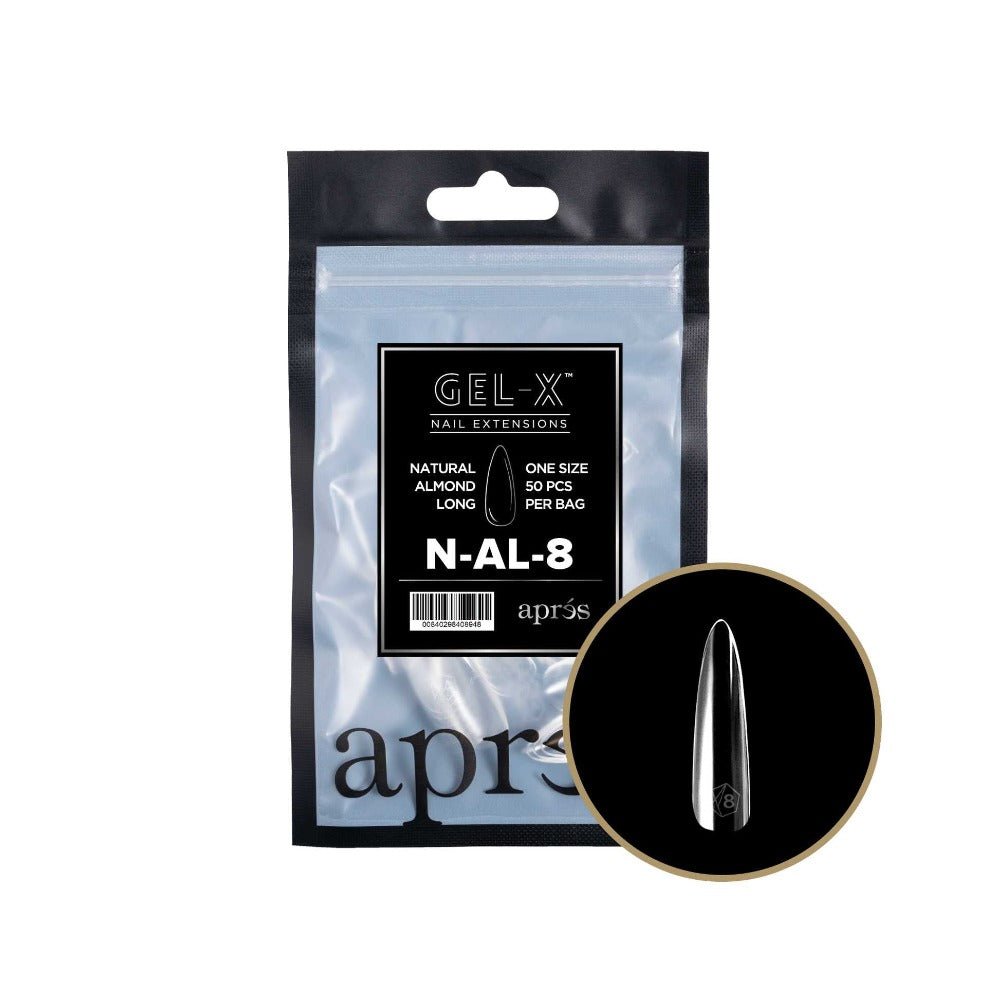 Apres Gel-X Refill Tips 2.0, good press on nails, Almond Long, almond nail bar mcphillips