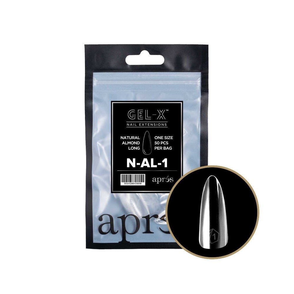 Apres Gel-X Refill Tips 2.0, good press on nails, Almond Long, french almond nails