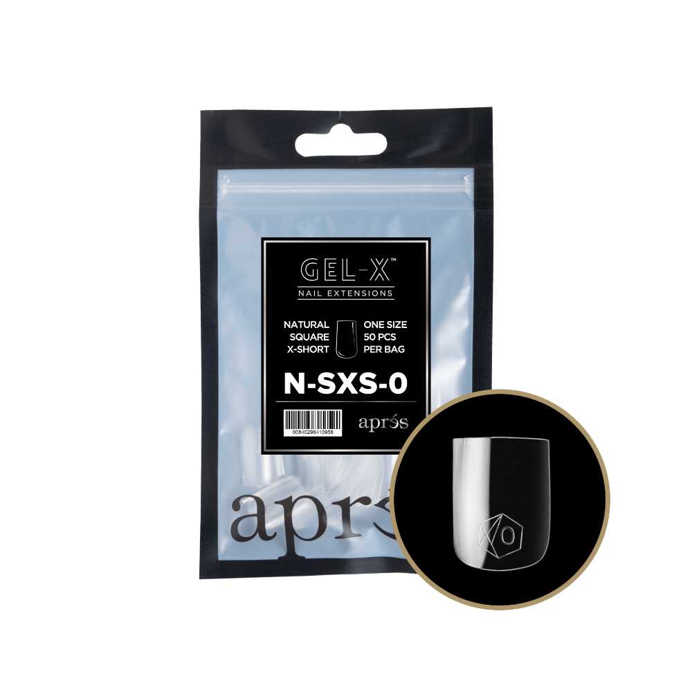 apres gel x tips refill, good press on nails, Square Extra Short, apres gel x extensions, extra short press on nails