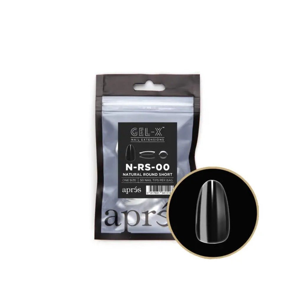 Apres Gel-X Refill Tips, clear press on nails, Natural Stiletto Short (50pcs), nature's bounty hair nail skin