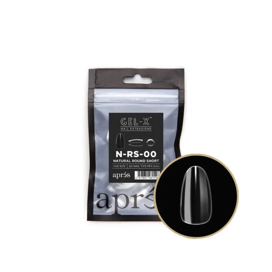 Apres Gel-X Refill Tips, clear press on nails, Natural Stiletto Short (50pcs), nature's bounty hair nail skin