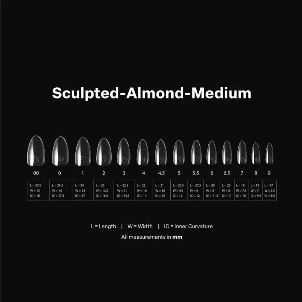apres gel x press-on nails tips 2.0 - Almond Tips Box 600pcs, nails almond nude