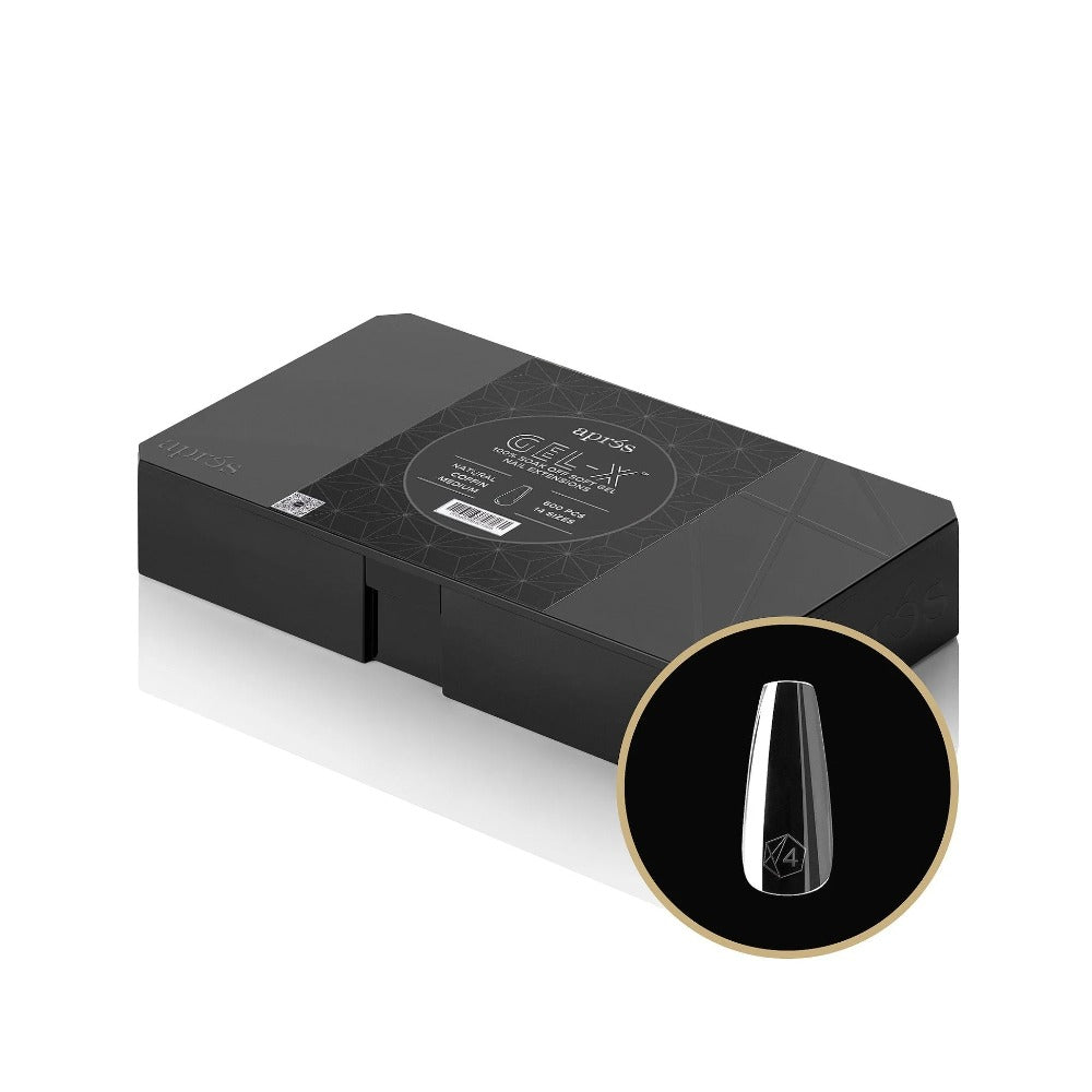 apres gel x press-on nails tips 2.0 - Coffin Tips Box 600pcs, coffin nail shape