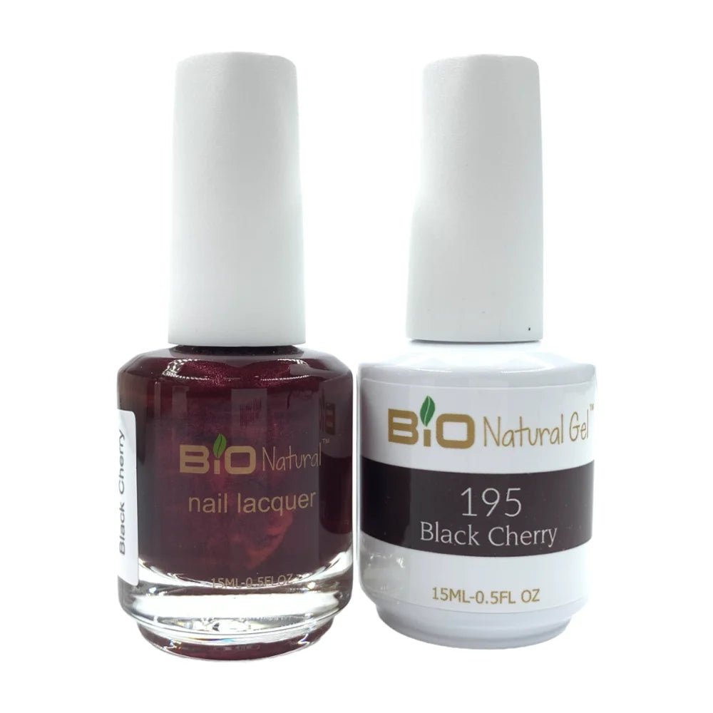 Bio Natural Gel Polish, Non-toxic Nail Lacquer, 195 Black Cherry