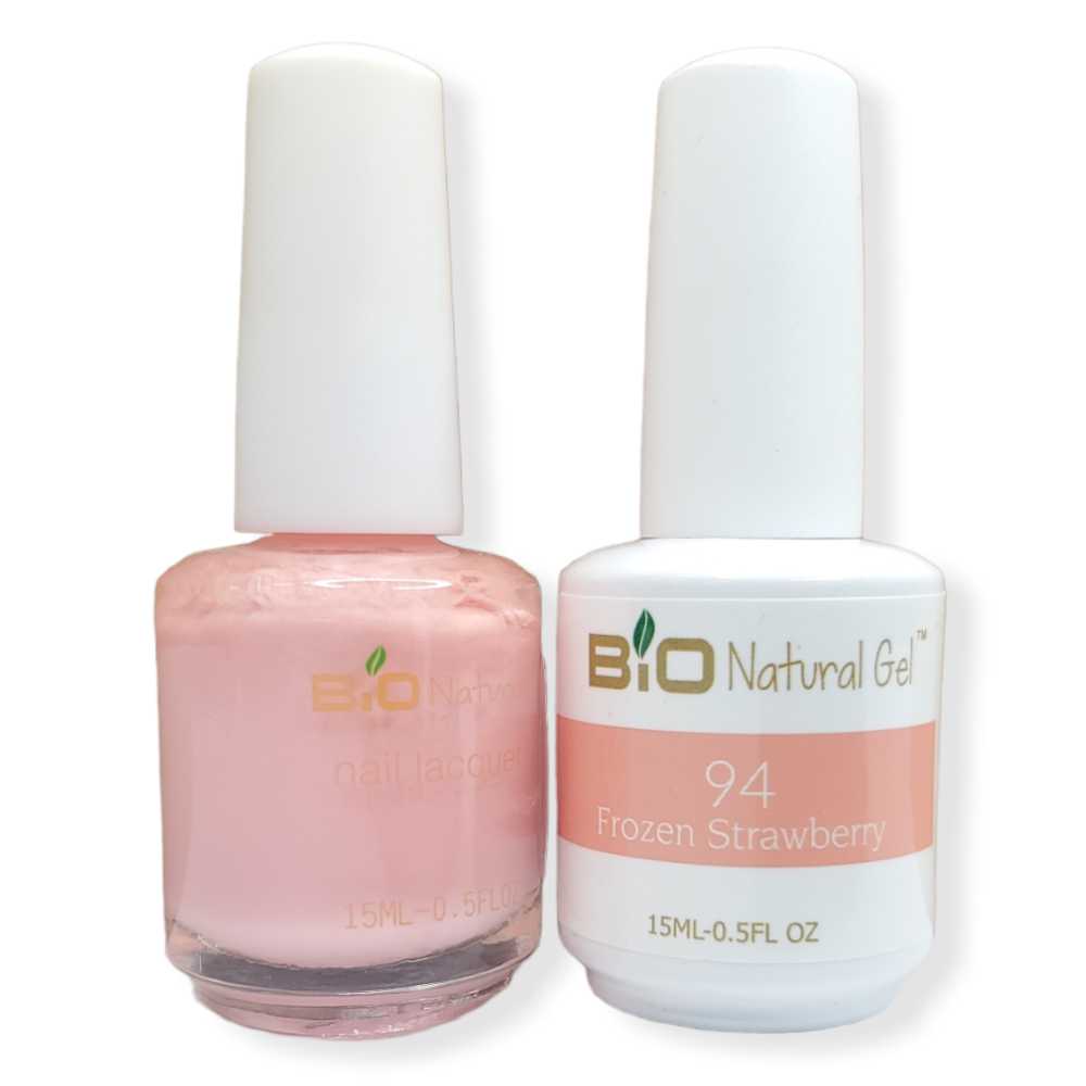Bio Natural Gel Polish, Non-toxic Nail Lacquer, 94 Frozen Strawbery, strawberry moon