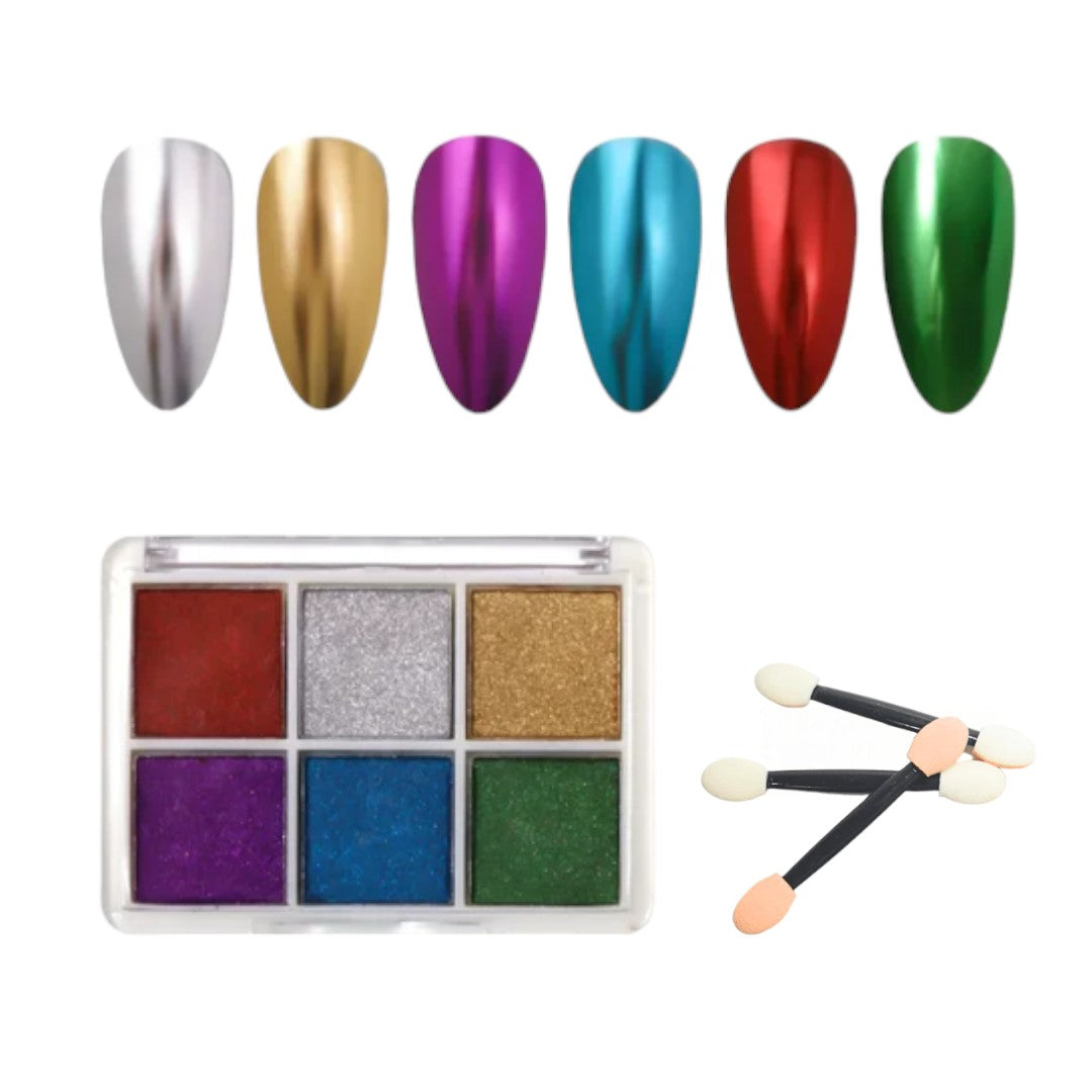 pearl nail chrome