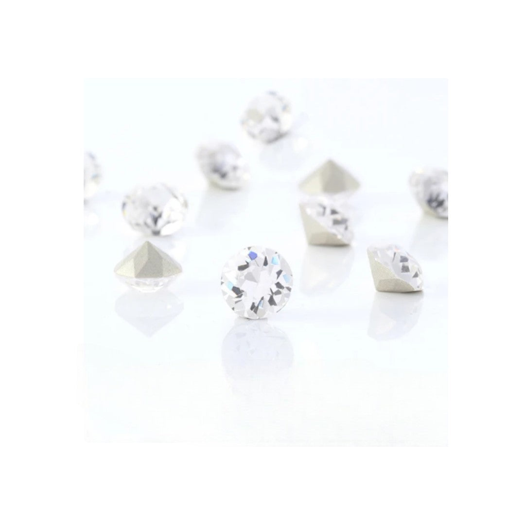 CNBS Pointback Crystal Rhinestones Round Gems For Nail Art 8mm