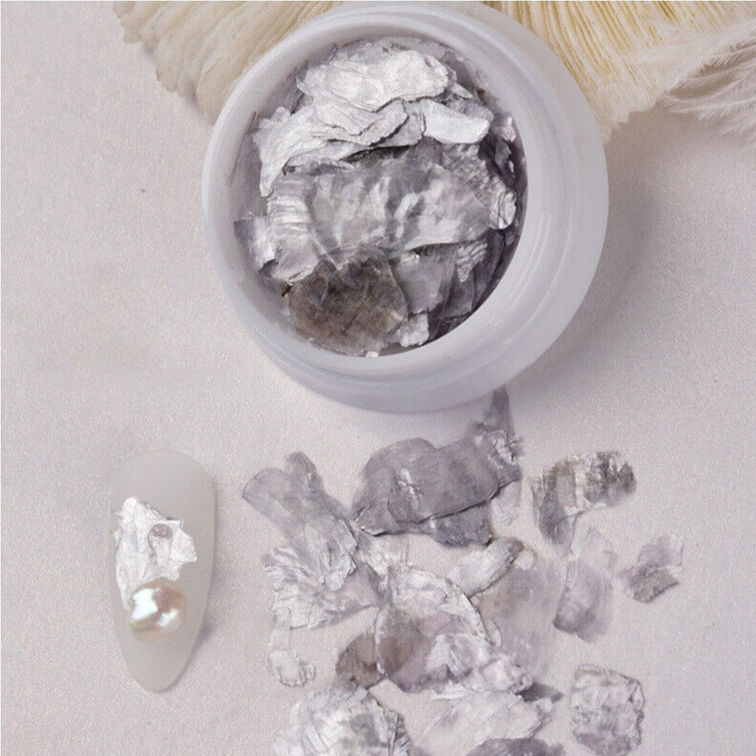 seashell nails, CNBS Natural Color Ultrathin Seashell Nail Art Decoration Accessories, decor nails